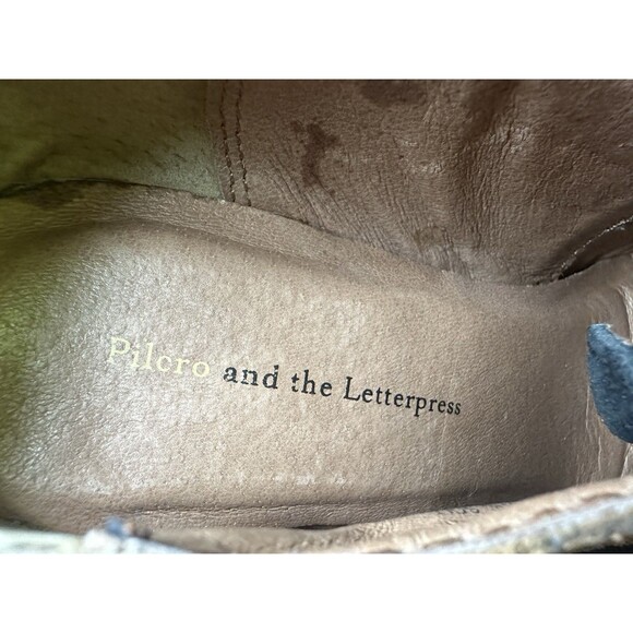 PILCRO Oxford Wedge‎ Booties Black Brown Lace Up Leather Suede Shoes Women's 6.5 - Picture 8 of 11